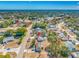 Aerial view of a residential area with tree-lined streets and well-maintained properties at 10261 Horizon Dr, Spring Hill, FL 34608