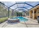 Private screened pool and spa with ample space for lounging at 1045 Tracey Ann Loop, Seffner, FL 33584