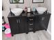 Double vanity with black cabinets and two modern bowl-style sinks at 12368 70Th St, Largo, FL 33773