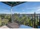 Relaxing balcony view with iron railings, palm trees, and city skyline at 1442 Harbour Walk Rd, Tampa, FL 33602