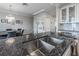 Stylish kitchen with stainless steel sink and granite countertops, open to the dining area at 1442 Harbour Walk Rd, Tampa, FL 33602