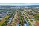 Aerial view of a residential area featuring many homes near a body of water at 2819 47Th S Ave, St Petersburg, FL 33712