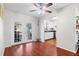 Dining area with french doors leading to the backyard and a view of the kitchen at 2819 47Th S Ave, St Petersburg, FL 33712