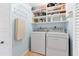 Convenient laundry room with washer, dryer and storage shelves at 4212 126Th W St # 401, Cortez, FL 34215