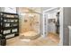 Spa-like bathroom featuring a walk-in shower and large closet at 4421 W Sevilla St, Tampa, FL 33629