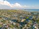 Wide aerial view of waterfront community at 4643 Bay Crest Dr, Tampa, FL 33615