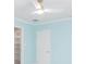 Bedroom with light blue walls and walk-in closet at 4643 Bay Crest Dr, Tampa, FL 33615