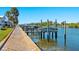 View down seawall with boat docks on the water at 4851 W Gandy Blvd # B2L25, Tampa, FL 33611