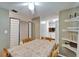 Inviting dining room features unique corner shelves and adjacent kitchen at 4917 Puritan Cir, Tampa, FL 33617