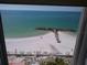 Stunning beach view overlooking the ocean from a condominium unit at 7000 Beach Plz # 805, St Pete Beach, FL 33706