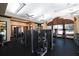 A well lit gym with state of the art equipment and ceiling fans at 11309 Callisia Dr, Odessa, FL 33556