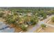 Neighborhood aerial view highlighting property location, landscaping, and surrounding residences at 3623 Whittier St, Tampa, FL 33619