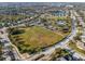 An aerial view of a large community park with a playground, picnic pavilion, and soccer field is seen at 4509 Golden Gate Cv, Bradenton, FL 34211