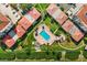 Birds-eye view of community pool and grounds, situated on the waterfront, with easy kayak access at 6268 Palma Del Mar S Blvd # 101, St Petersburg, FL 33715