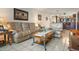 Cozy living room adjacent to the kitchen with comfortable leather seating and natural light at 6268 Palma Del Mar S Blvd # 101, St Petersburg, FL 33715
