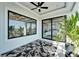 Charming terrace with planters, ceiling fan, and inviting views at 6536 Simone Shores Cir, Apollo Beach, FL 33572