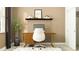 Functional home office with a modern desk, white chair, and natural light at 6841 E 115Th St, Palmetto, FL 34221