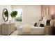 Cozy bedroom featuring a plush bed, natural light from large window, and classic wood dresser at 7529 E 116Th St, Palmetto, FL 34221