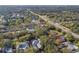 Aerial view of a lush neighborhood showcasing the property's location and surrounding landscape at 10098 Oaks Ln, Seminole, FL 33772