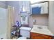 Clean bathroom with shower, toilet, and vanity at 1235 45Th N St, St Petersburg, FL 33713