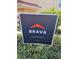 Sign showcasing Brava roofing, highlighting its luxurious material made in Iowa at 21031 Sunpoint Way # 202, Lutz, FL 33558