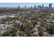 A high angle aerial of the property with skyline views and proximity to urban amenities at 468 11Th N Ave, St Petersburg, FL 33701