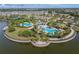 Aerial view showcasing the community pool and clubhouse amenities at 10063 Celtic Ash Dr, Ruskin, FL 33573