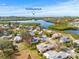 Stunning aerial view showcases the property's proximity to Fred Howard Park and waterfront at 1007 Lake Avoca Dr, Tarpon Springs, FL 34689