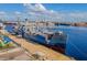 Historic 'American Victory' ship docked in the harbor, with a blue-painted hull at 1440 Harbour Walk Rd, Tampa, FL 33602