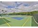 View of the community's well-maintained green and blue pickleball courts with a blue sky overhead at 2609 Locksley St, Sun City Center, FL 33573