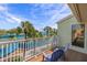 Balcony overlooking the tennis courts at 440 Sandy Hook Rd, Treasure Island, FL 33706