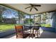 Screened porch overlooking backyard at 7353 Knoll Dr, New Port Richey, FL 34653