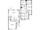 Detailed floor plan showcases layout of first and second floor including kitchen, bedrooms, and living spaces at 10827 Hidden Banks Gln, Parrish, FL 34219