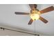 A close up of a ceiling fan with an attached light at 237 Shell Falls Dr, Apollo Beach, FL 33572