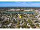 Aerial view of a residential home located near a lake at 2749 16Th N Ave, St Petersburg, FL 33713