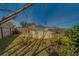 Backyard featuring an above-ground pool, a wooden fence, and green grass with a blue sky above at 2749 16Th N Ave, St Petersburg, FL 33713