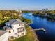 Beautiful home along the Hillsborough River boasting private dock and skyline view of downtown Tampa at 2902 N Shoreview Pl, Tampa, FL 33602