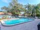 A clean community pool, inviting residents to relax and cool off in a serene outdoor setting at 300 Glennes Ln # 208, Dunedin, FL 34698