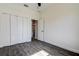 Bedroom with closet, modern flooring and doorway view at 5885 114Th N Ter, Pinellas Park, FL 33782