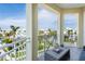 Outdoor balcony features a sitting area with beautiful views of the community at 7611 34Th W Ave # 303, Bradenton, FL 34209