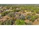 Aerial view of a residential area with trees and shrubs surrounding a hidden home at 13386 Taylor St, Brooksville, FL 34613