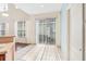 Bright dining area with tile floors, light fixtures, and sliding glass doors with access to the backyard at 20033 Heritage Point Dr, Tampa, FL 33647