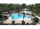 Relaxing pool area with multiple pools and palm trees at 26848 Shoregrass Dr, Wesley Chapel, FL 33544