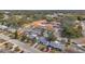 Aerial perspective of a residential area featuring houses and a large building at 2904 Matchlock Dr, Holiday, FL 34690