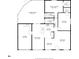 Floor plan showing the layout of a single Gathering home with a garage and screened porch at 3832 Star Island Dr, Holiday, FL 34691