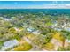 Scenic neighborhood aerial view with lush trees, cozy residences, and charming street layouts, promising a tranquil living environment at 4636 W Longfellow Ave, Tampa, FL 33629