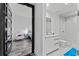 Clean bathroom with a walk-in shower and vanity at 5120 Marina Way # 14002, Tampa, FL 33611