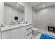 Modern bathroom with a walk-in shower and vanity at 5120 Marina Way # 14002, Tampa, FL 33611