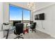 Modern home office with water views and two workstations at 5120 Marina Way # 14002, Tampa, FL 33611