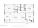 Floor plan of apartment featuring living, dining, and kitchen areas with bedrooms and bathrooms at 5265 E Bay Dr # 424, Clearwater, FL 33764